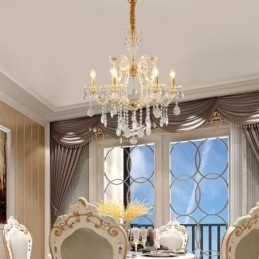 Elegante lustre de cristal europeu pendente
