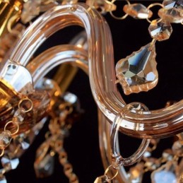 Lustre de cristal de luxo com luz de teto europeia