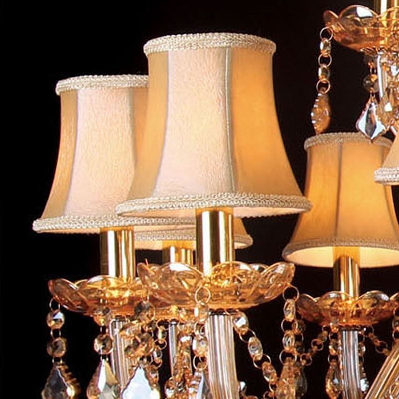 Lustre de cristal de luxo com luz de teto europeia