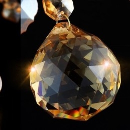 Grande lustre de cristal de luxo europeu com luz de teto âmbar