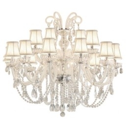 Grande lustre de cristal europeu branco pingente de luz
