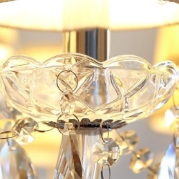 Lustre de cristal moderno europeu transparente luz pendente