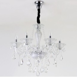 Lustre de cristal europeu elegante luz pendente