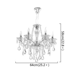 Lustre de cristal europeu elegante luz pendente