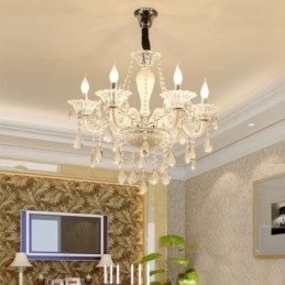 Lustre de cristal europeu elegante luz pendente