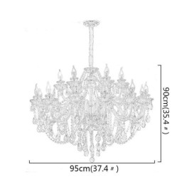 Lustre de cristal europeu, luminária pendente de luxo em conhaque