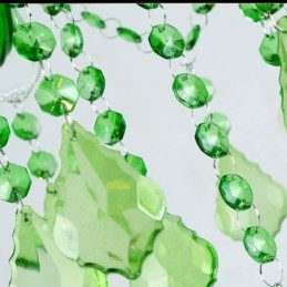 Lustre de cristal exclusivo estilo europeu luz pendente verde grama