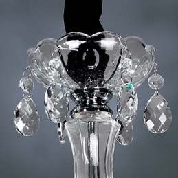 Elegante lustre de cristal com 6 luzes
