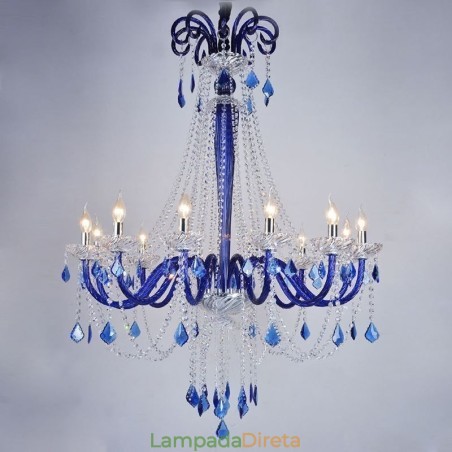 Lustre de cristal europeu elegante luz pendente Lustre de cristal europeu elegante luz pendente