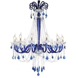 Lustre de cristal europeu elegante luz pendente