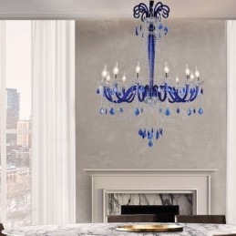 Lustre de cristal europeu elegante luz pendente