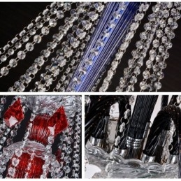 Lustre de cristal europeu elegante luz pendente