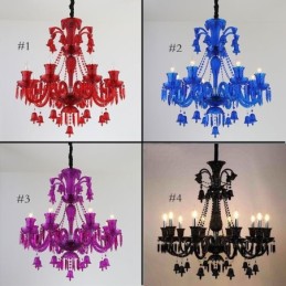 Lustre de cristal europeu com pingente de sinos e luzes de teto