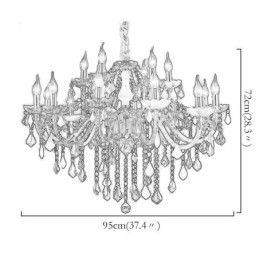 Lustre colorido estilo europeu, luminária pendente de luxo