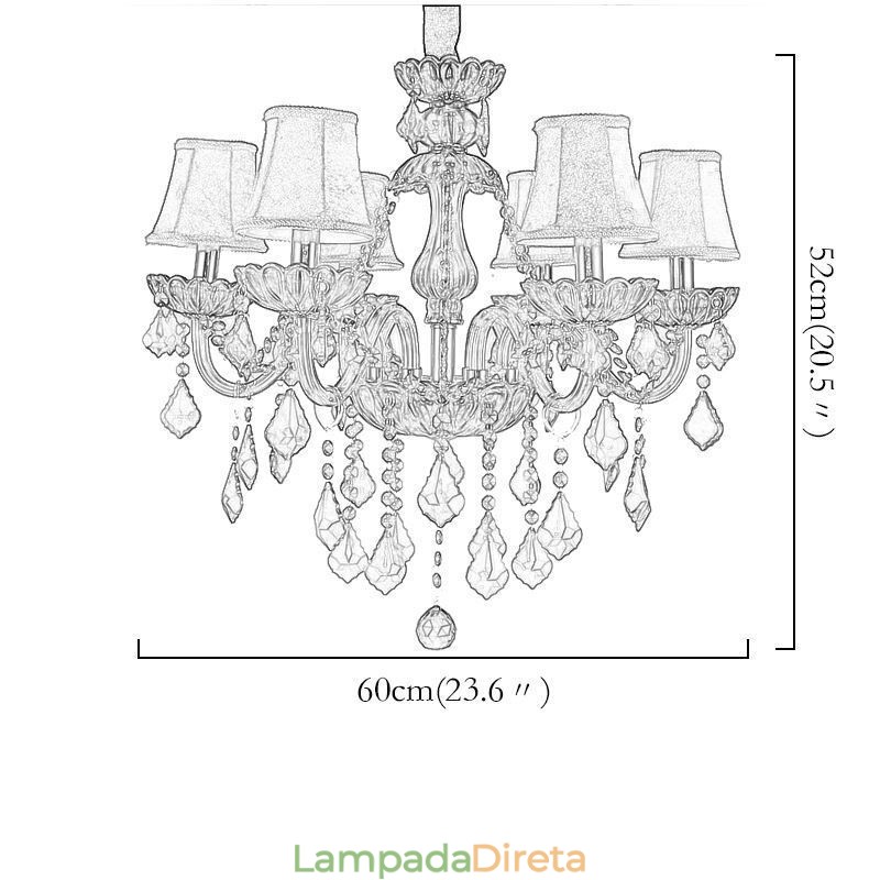 Lustre de cristal elegante europeu, cor vermelha, pingente de luz