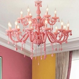 Elegante lustre de cristal europeu grande luz pendente