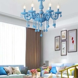 Elegante lustre de cristal europeu grande luz pendente