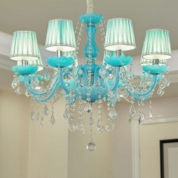 Lustre de cristal criativo europeu elegante luz pendente