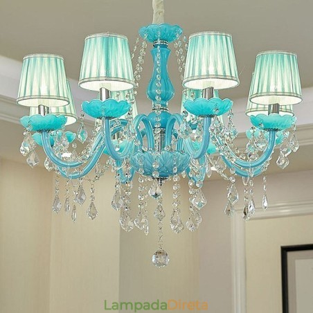 Lustre de cristal criativo europeu elegante luz pendente Lustre de cristal criativo europeu elegante luz pendente