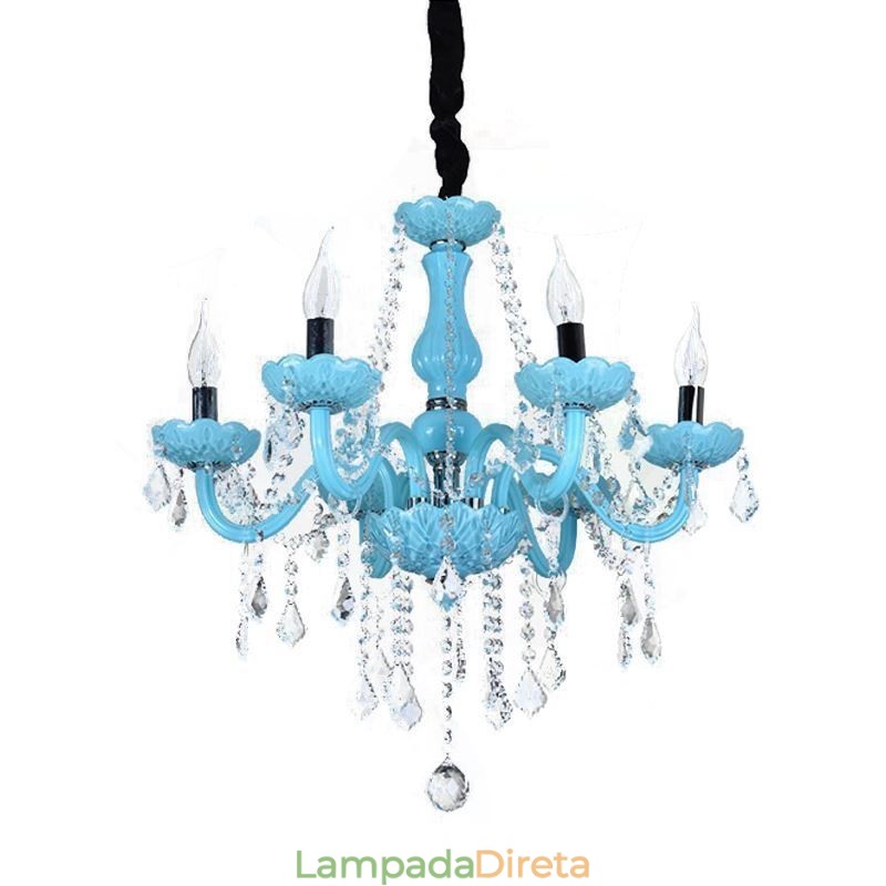 Lustre de cristal criativo europeu elegante luz pendente