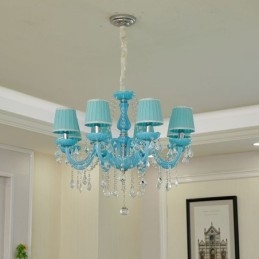 Lustre de cristal criativo europeu elegante luz pendente