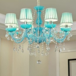 Lustre de cristal criativo europeu elegante luz pendente