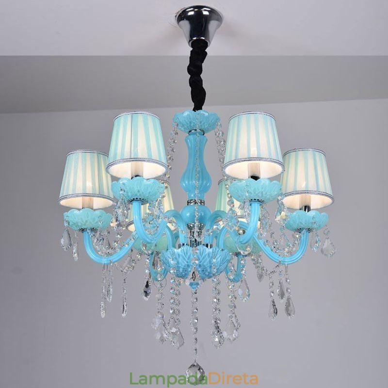 Lustre de cristal criativo europeu elegante luz pendente