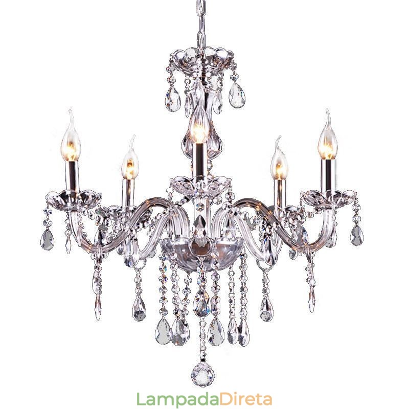 Lustre de cristal elegante moderno europeu pingente de luz
