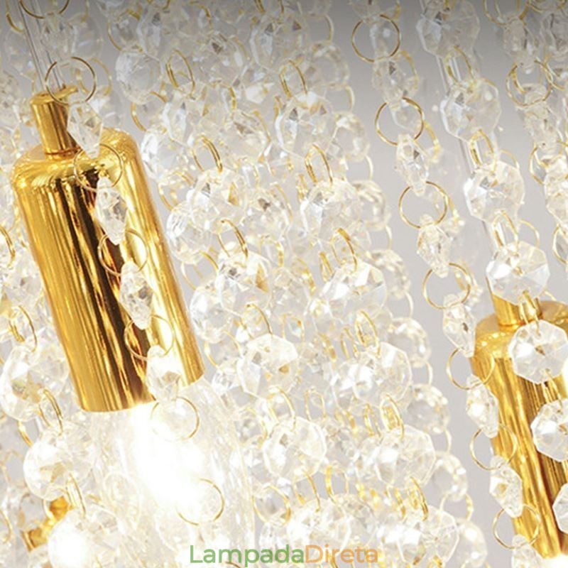 Lustre de cristal moderno, escada de luxo, luz de teto de cristal com 19 luzes