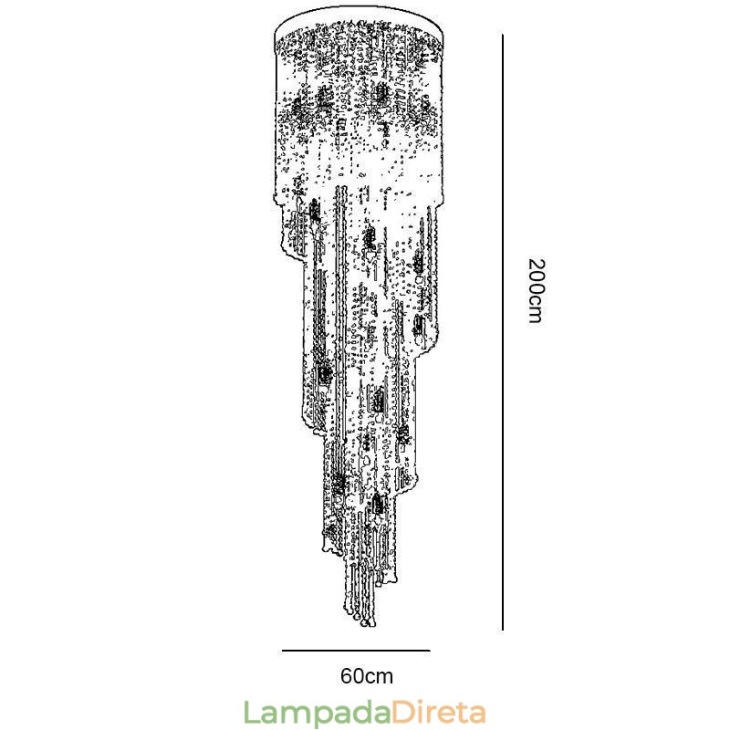 Lustre de cristal moderno, escada de luxo, luz de teto de cristal com 19 luzes