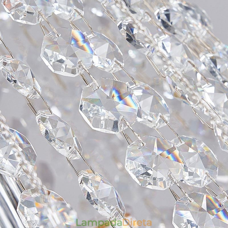 Lustre de cristal moderno, escada de luxo, luz de teto de cristal com 19 luzes