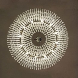 Lustre de cristal moderno, luminária de teto decorativa de luxo europeia com 12 luzes