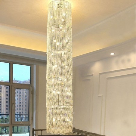 Lustre de cristal de luxo decoração moderna luz de teto com 36 luzes Lustre de cristal de luxo decoração moderna luz de teto com 36 luzes
