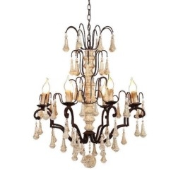 Lustre Pendente de Madeira Estilo Retro Elegante