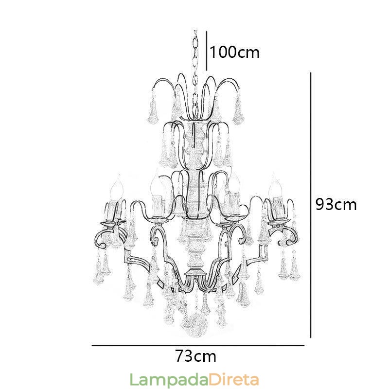 Lustre Pendente de Madeira Estilo Retro Elegante
