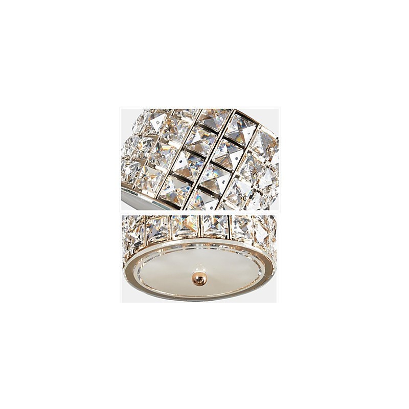Luminária pendente de cristal com 3 luzes, droplight