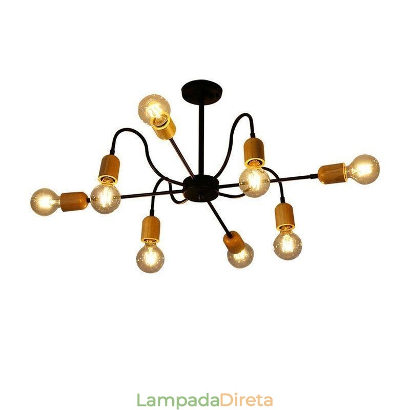 Lustre de aranha de ferro criativo contemporâneo