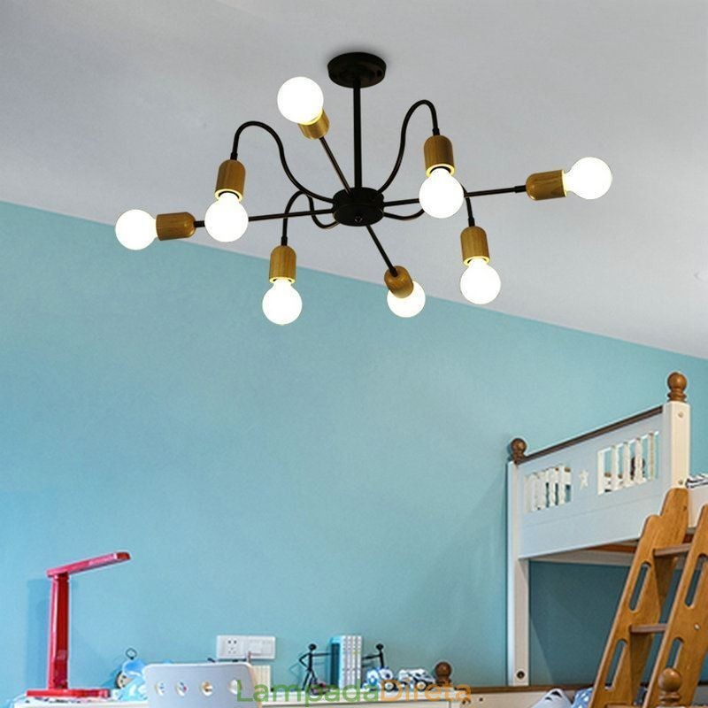 Lustre de aranha de ferro criativo contemporâneo