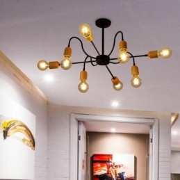Lustre de aranha de ferro criativo contemporâneo