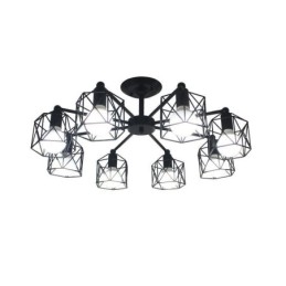 Luminária pendente moderna de gaiola para pássaros, ferro, iluminação decorativa