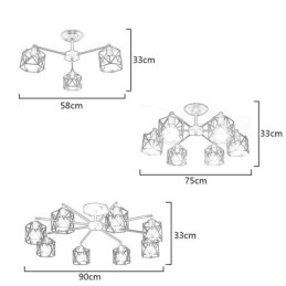 Luminária pendente moderna de gaiola para pássaros, ferro, iluminação decorativa