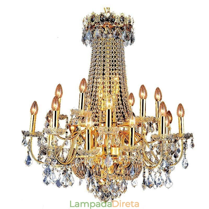 Lustre de cristal de luxo europeu Duplex luz pendente de escada