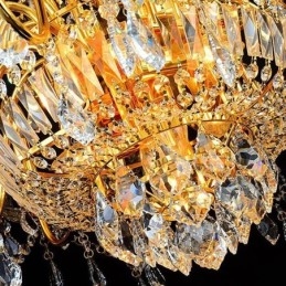 Lustre de cristal de luxo europeu Duplex luz pendente de escada