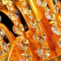 Lustre de cristal de luxo europeu Duplex luz pendente de escada