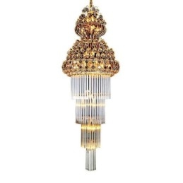 Lustre Império de Cristal Retro Luxo Pingente Longo