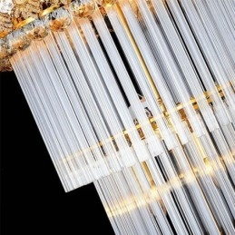 Lustre Império de Cristal Retro Luxo Pingente Longo