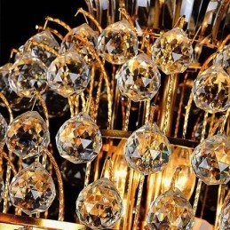Lustre Império de Cristal Retro Luxo Pingente Longo