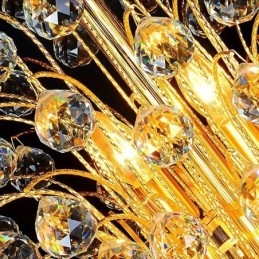 Elegante lustre de cristal império europeu luxo longo pingente