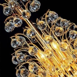 Elegante lustre de cristal império europeu luxo longo pingente