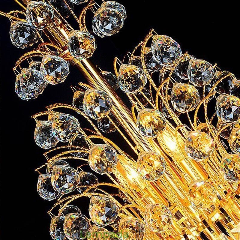 Elegante lustre de cristal império europeu luxo longo pingente
